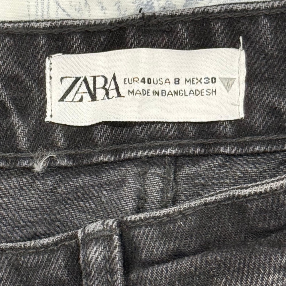 Zara High Waist Black Women's Shorts size 8 - Picture 8 of 9